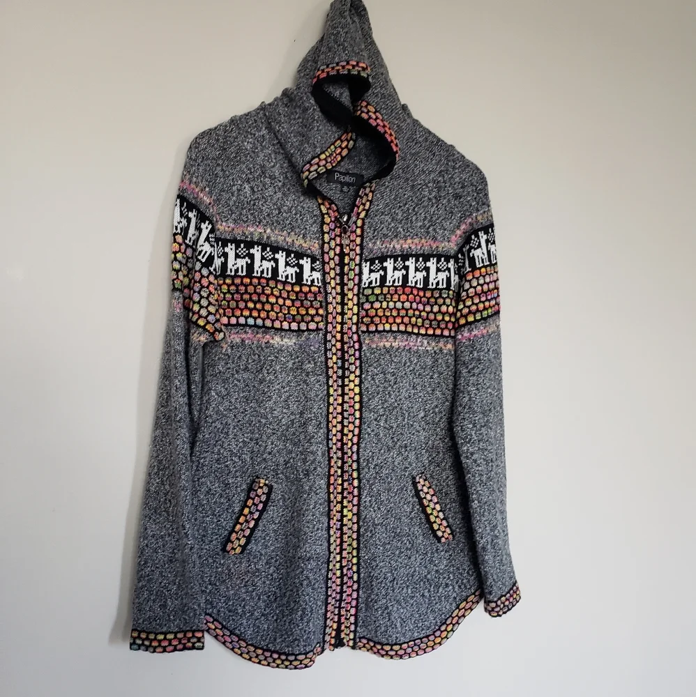 Papillion zipper hoodie pockets jackets size XL - Picture 8 of 10